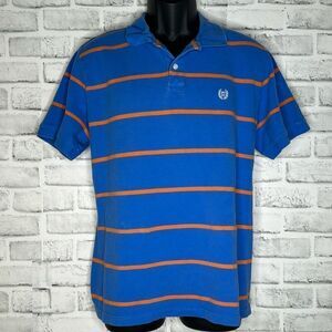 Chaps Orange & Blue Polo Size Large